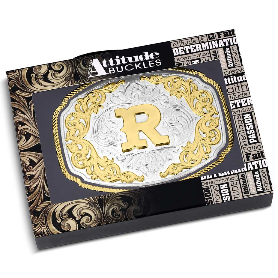 Western Initial Buckle - style R