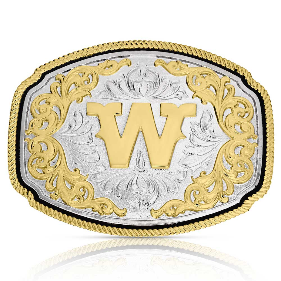 Western Initial Buckle - style W