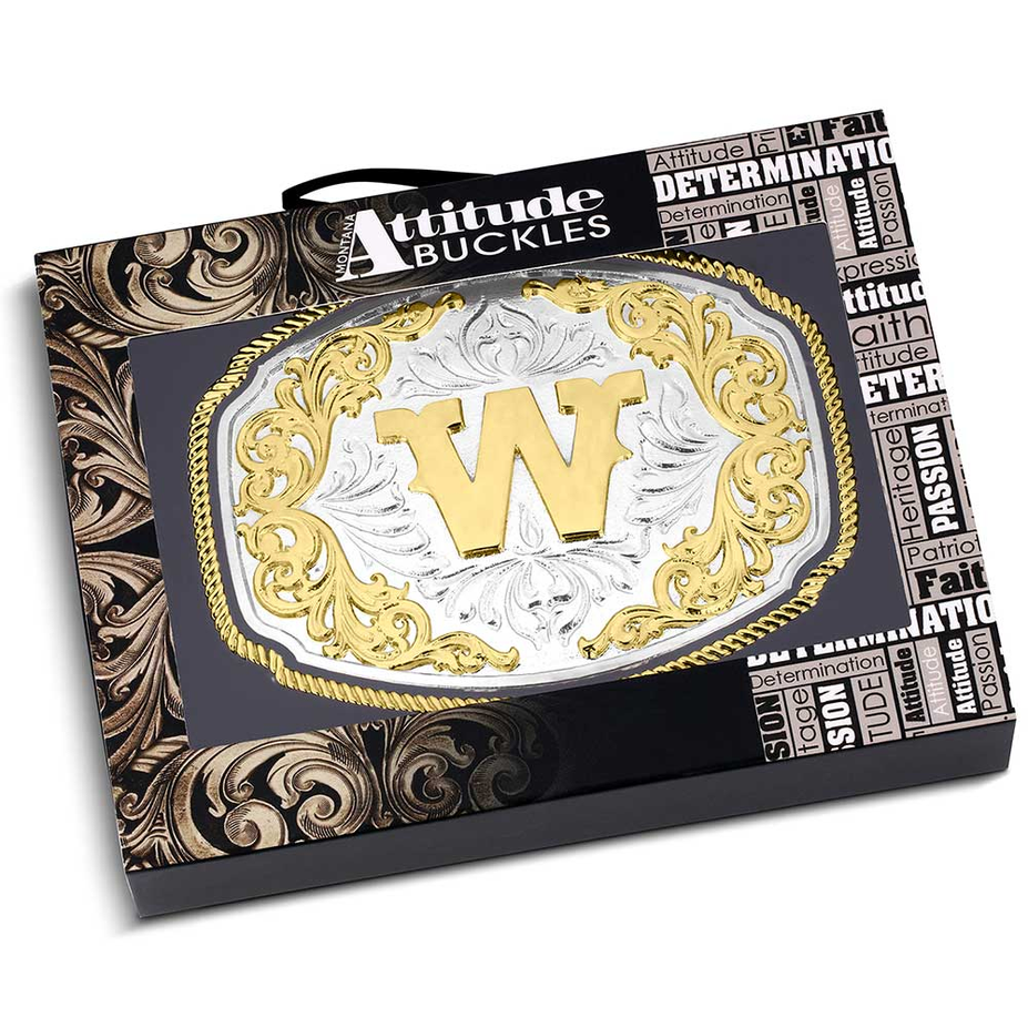 Western Initial Buckle - style W