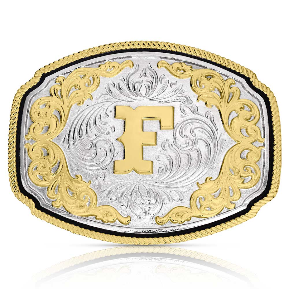 Western Initial Buckle - style F