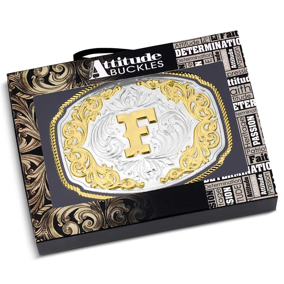 Western Initial Buckle - style F