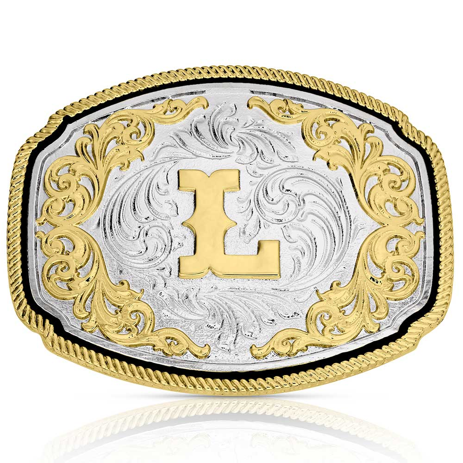 Western Initial Buckle - style L