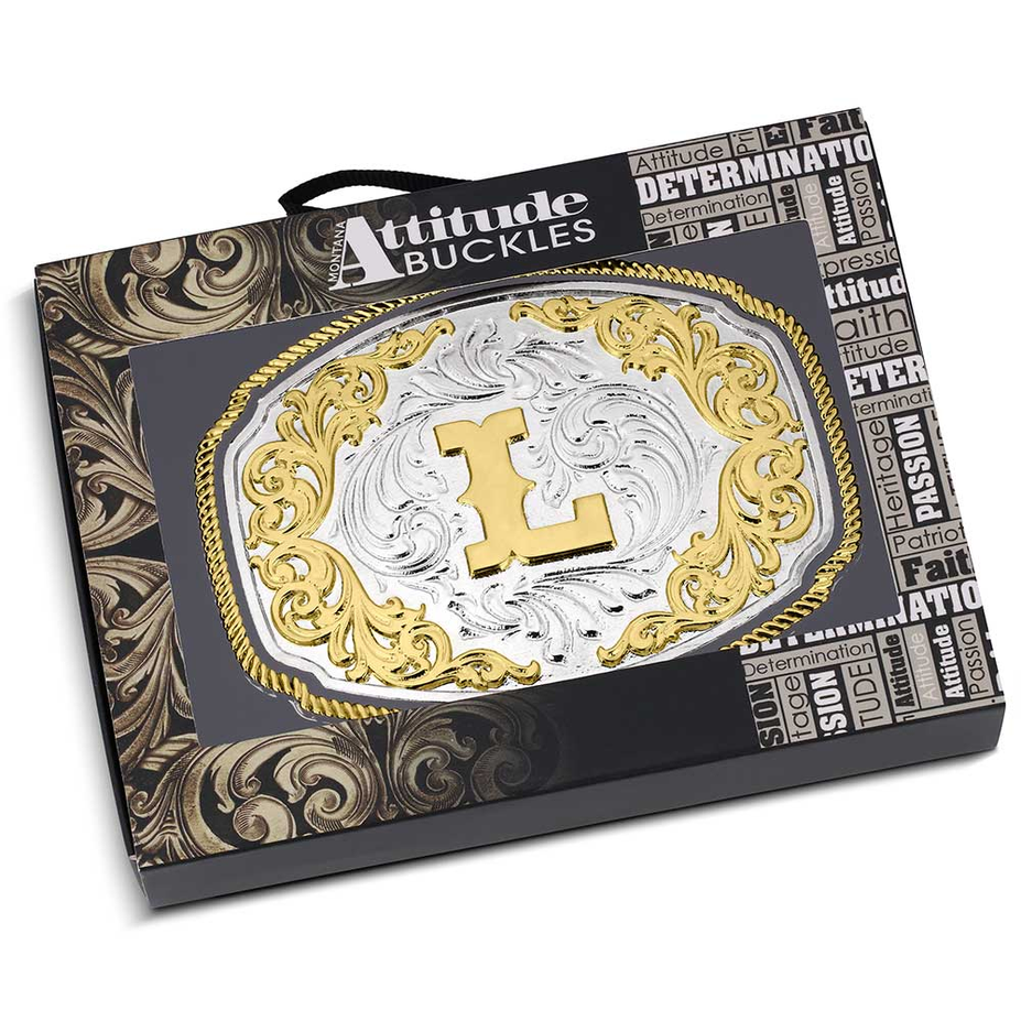 Western Initial Buckle - style L