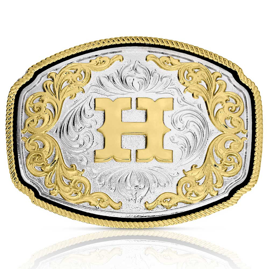 Western Initial Buckle - style H