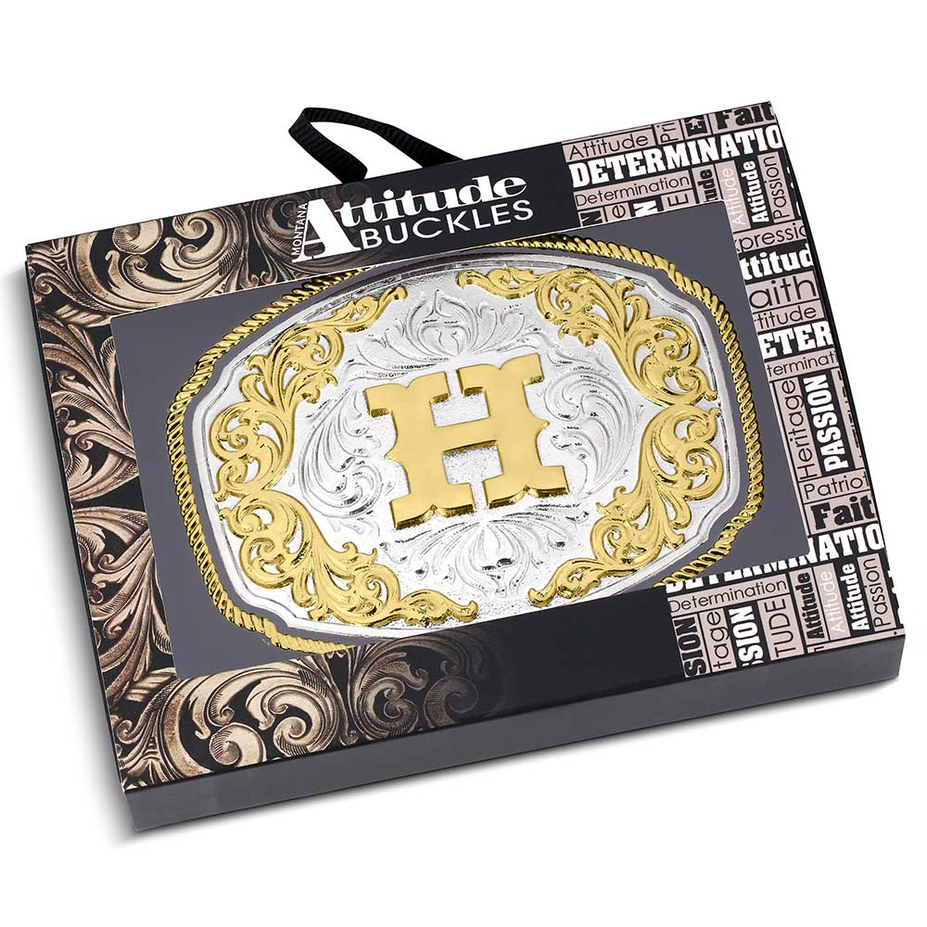 Western Initial Buckle - style H