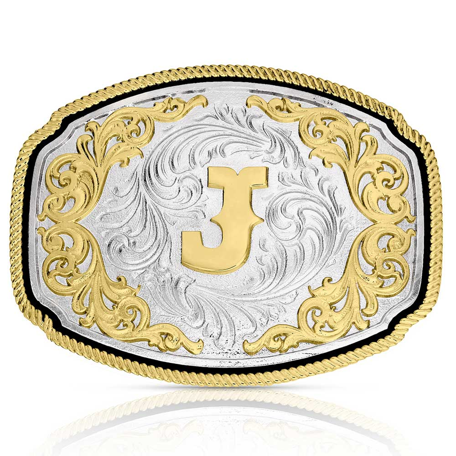 Western Initial Buckle - style J