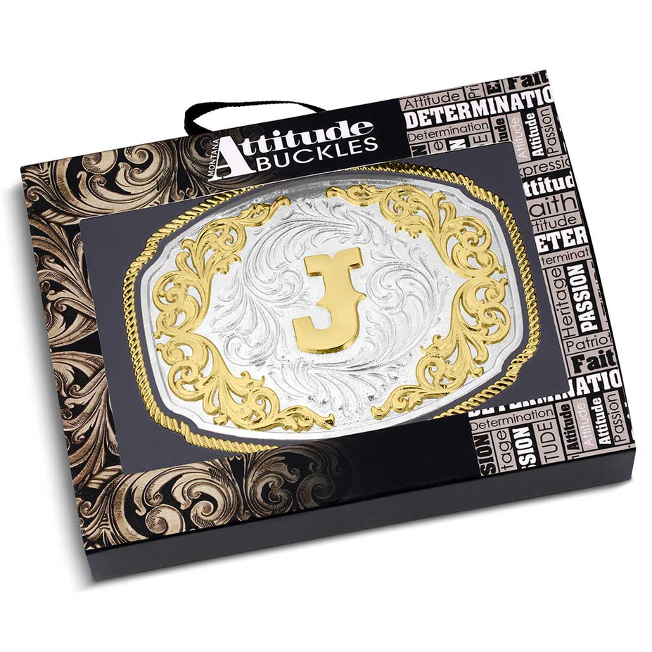Western Initial Buckle - style J