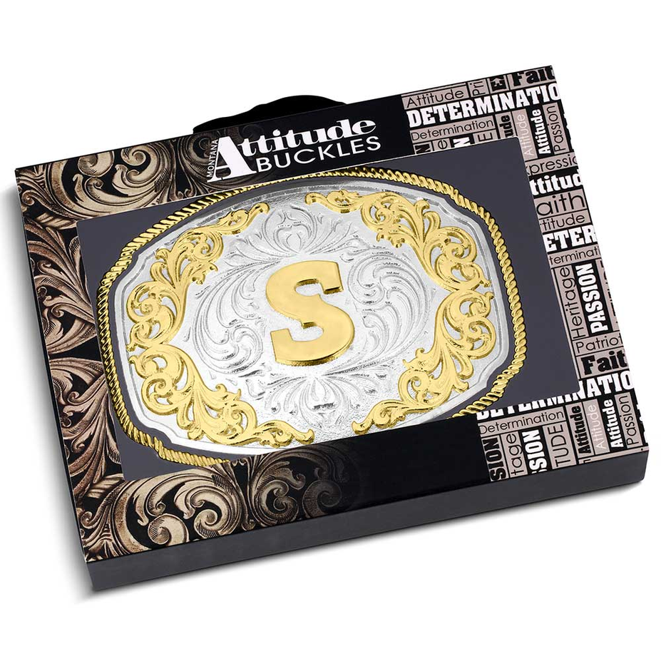 Western Initial Buckle - style S