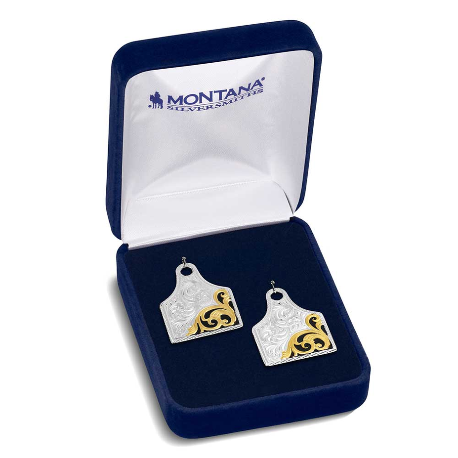 Rural Route Cow Tag Earrings