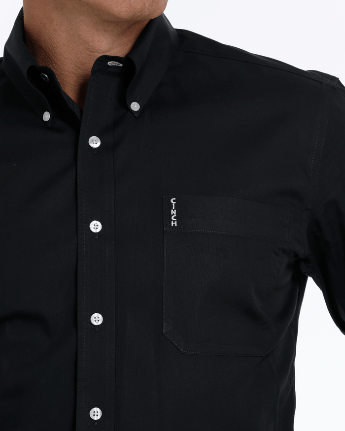 Solid Modern Fit Button-Down Western Shirt