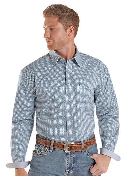 Men's Long Sleeve 2 Pocket Snap Western Shirt