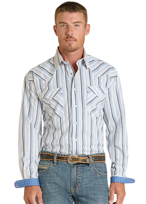 Men's Long Sleeve 2 Pocket Snap Western Shirt