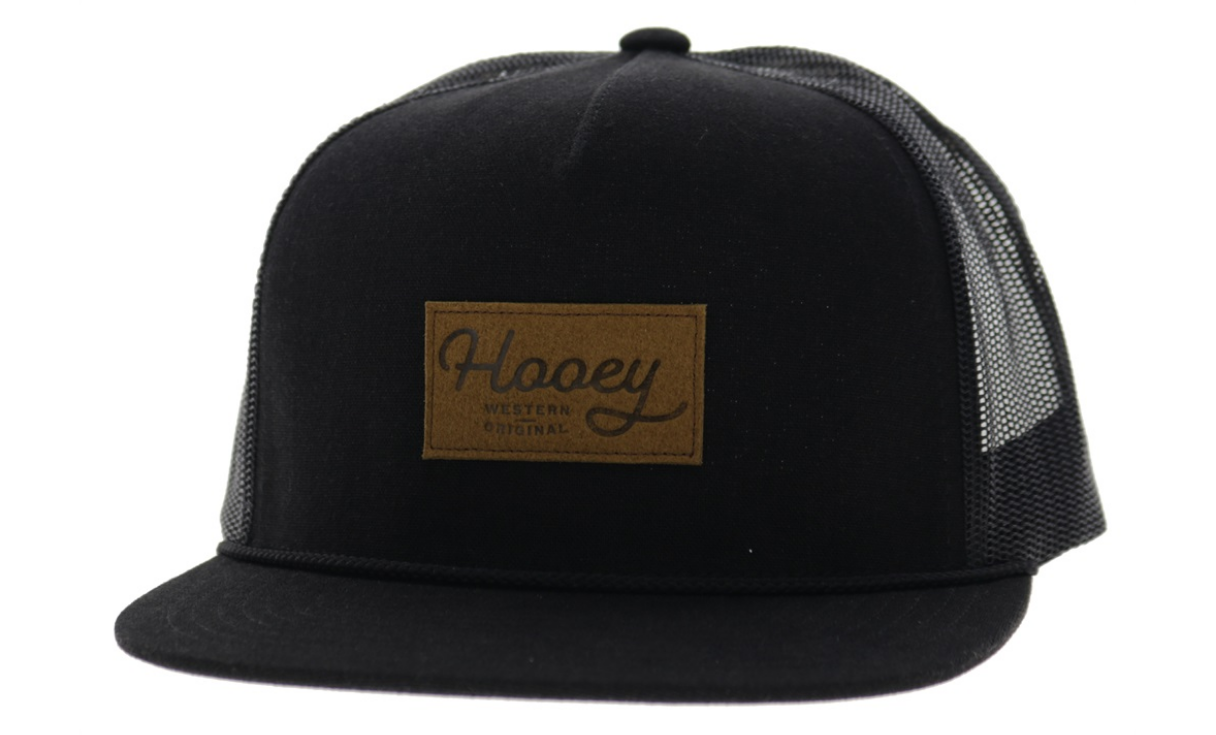 Hooey OG Patch Black 5-Panel Trucker Hat