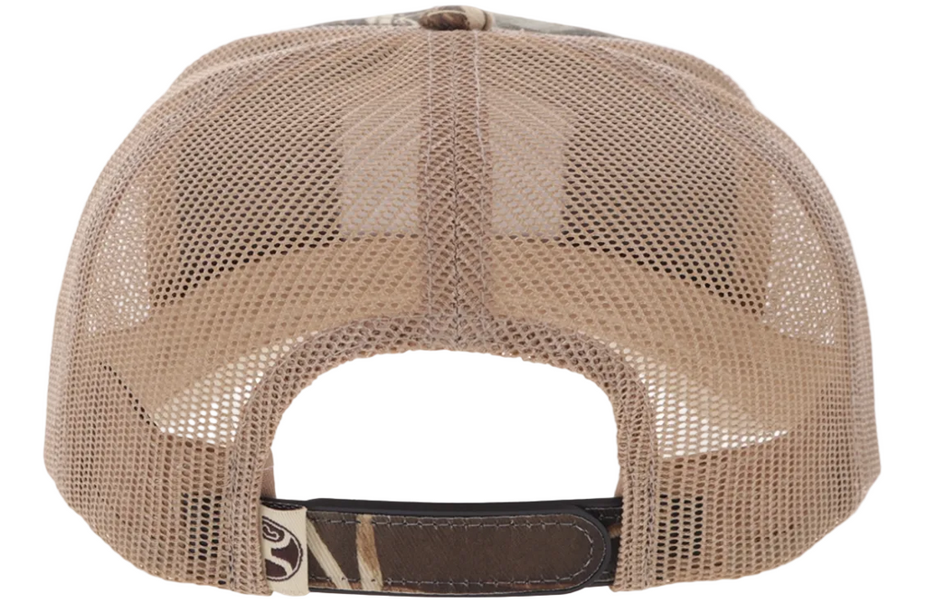 Toller 6-panel trucker hat features Realtree® camo