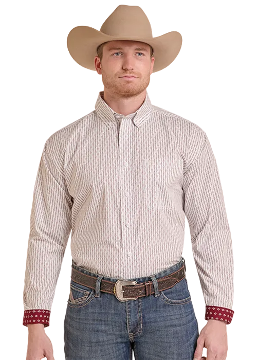Men's Long Sleeve 1 Pocket Button Shirt
