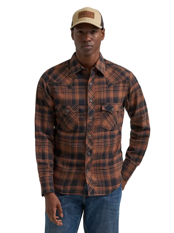 Retro® Men's Long Sleeve Flannel Western Snap Shirt