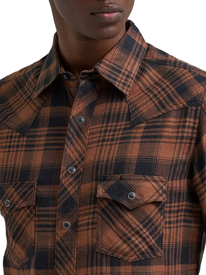 Retro® Men's Long Sleeve Flannel Western Snap Shirt