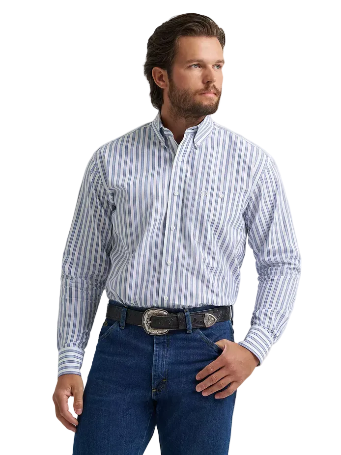 Wrangler® George Strait™ Long Sleeve Button Down One Pocket Shirt