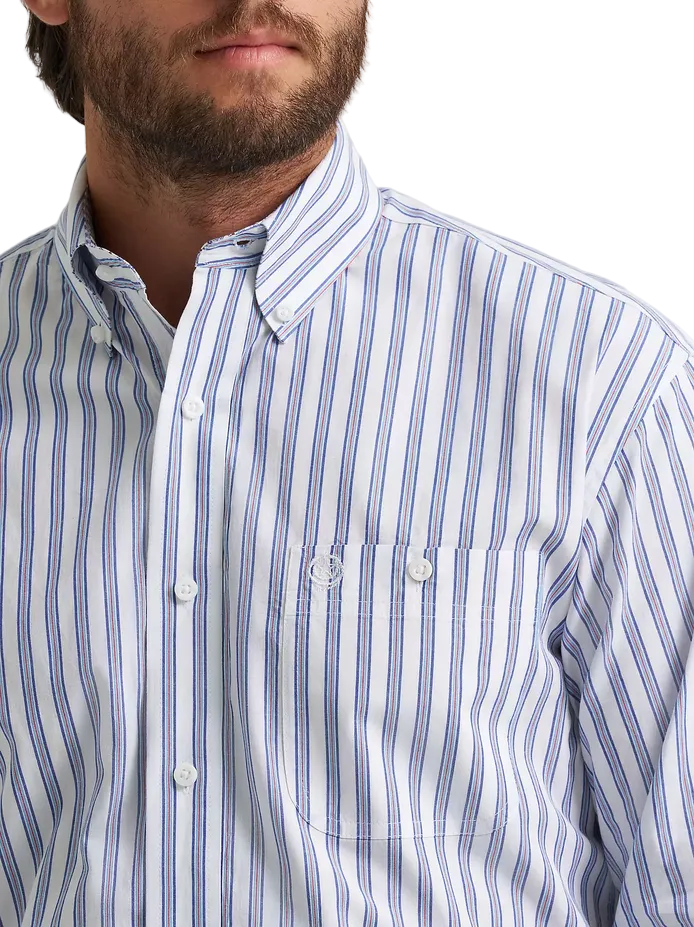 Wrangler® George Strait™ Long Sleeve Button Down One Pocket Shirt