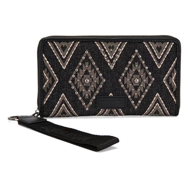 Aztec Studded Wristlet