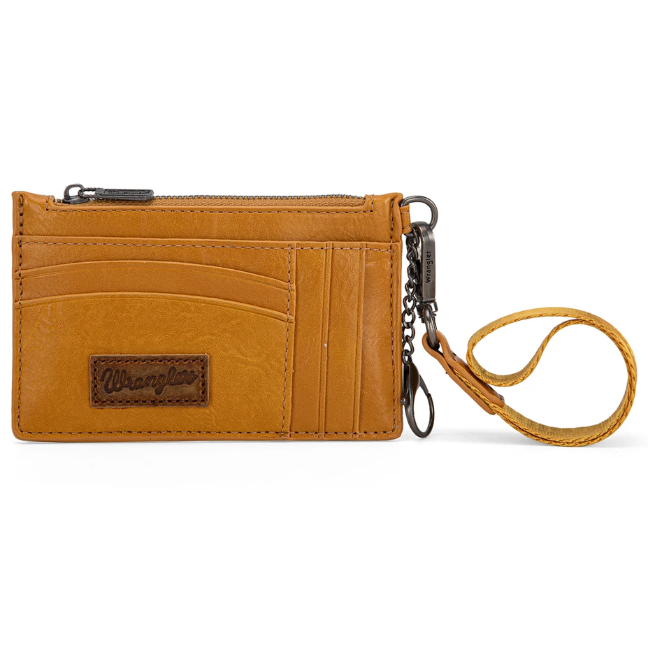 Wrangler® Mustard Key Chain Wristlet Card Wallet