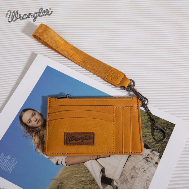 Wrangler® Mustard Key Chain Wristlet Card Wallet
