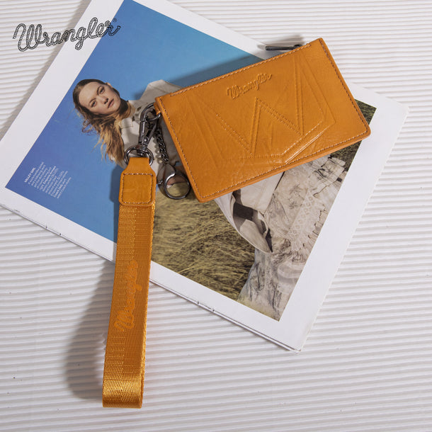 Wrangler® Mustard Key Chain Wristlet Card Wallet