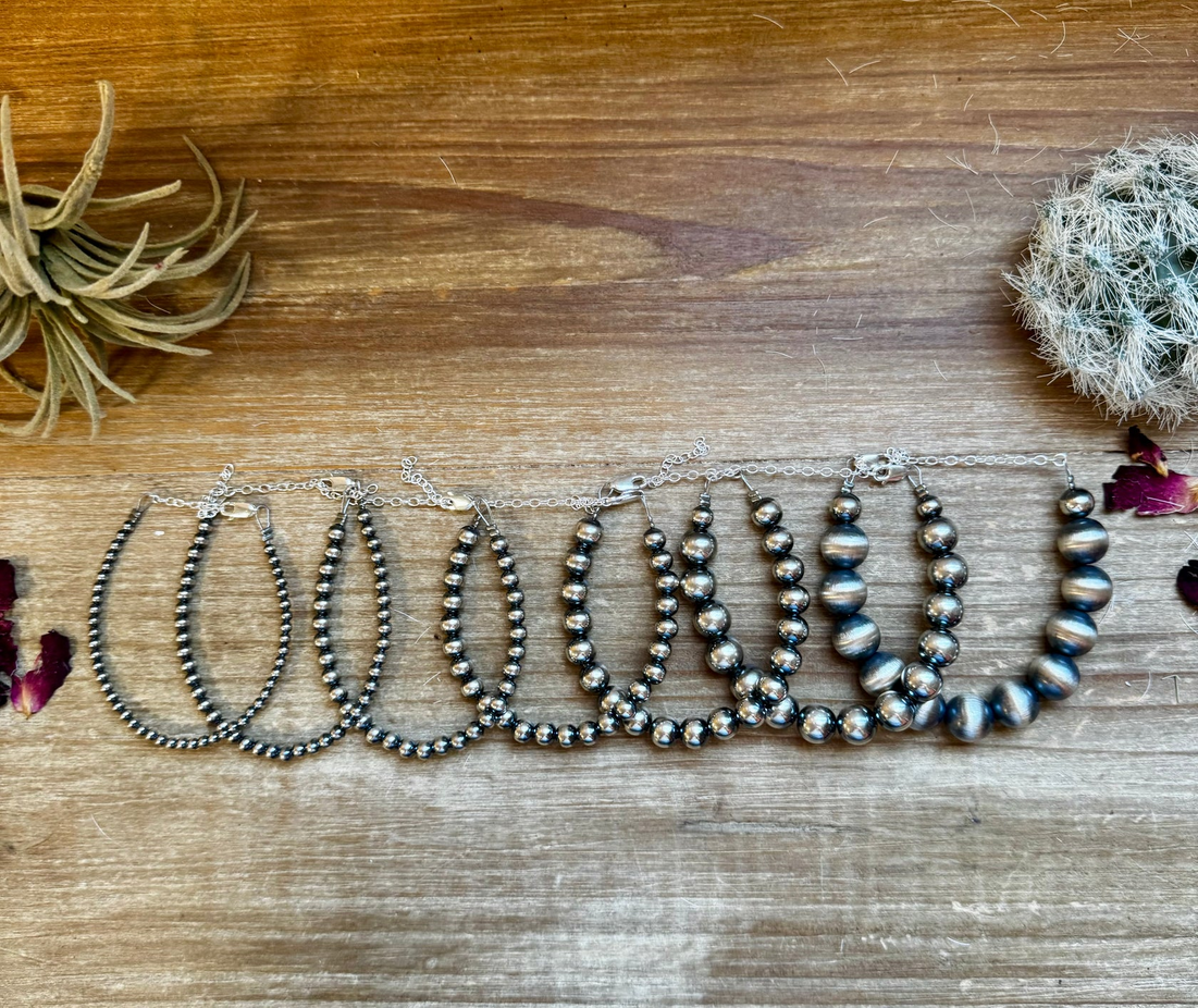 Sterling Silver Pearl Bracelet - 4mm – Available in All Sizes 3-12mm