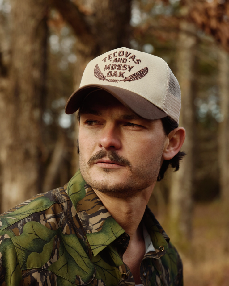 Tecovas x Mossy Oak Feather Logo Trucker