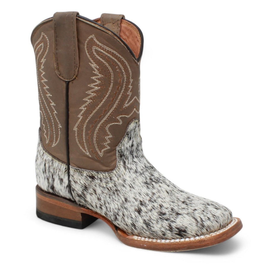 Kids Cowhide Cowboy Boots