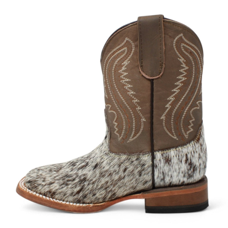 Kids Cowhide Cowboy Boots