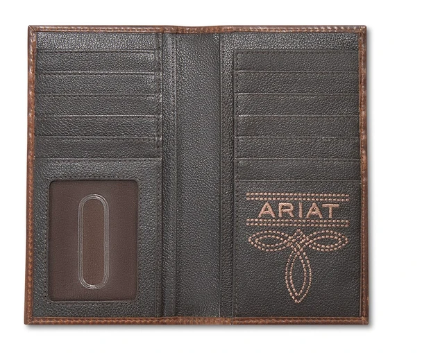 Ariat Rodeo Patch Brown Leather Wallet