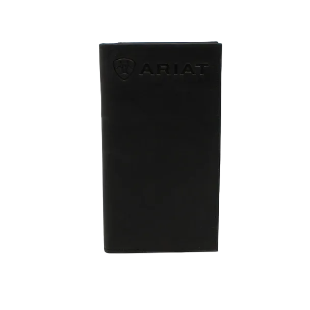 Ariat Mens Rodeo Wallet Embossed Logo Black