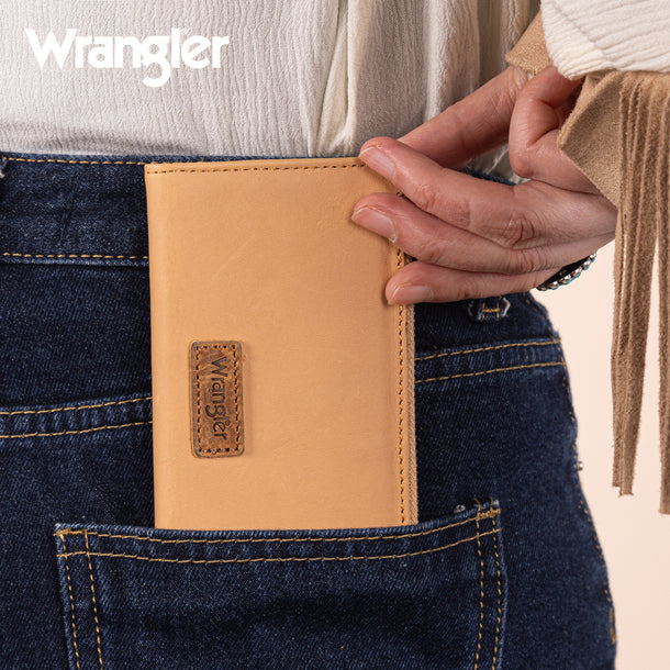 Wrangler Genuine Leather RFID Wallet – Tan