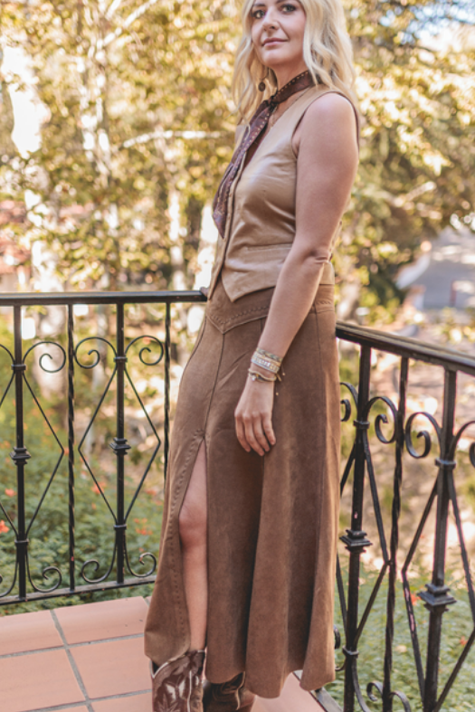 Jolene Long Skirt Slit Front