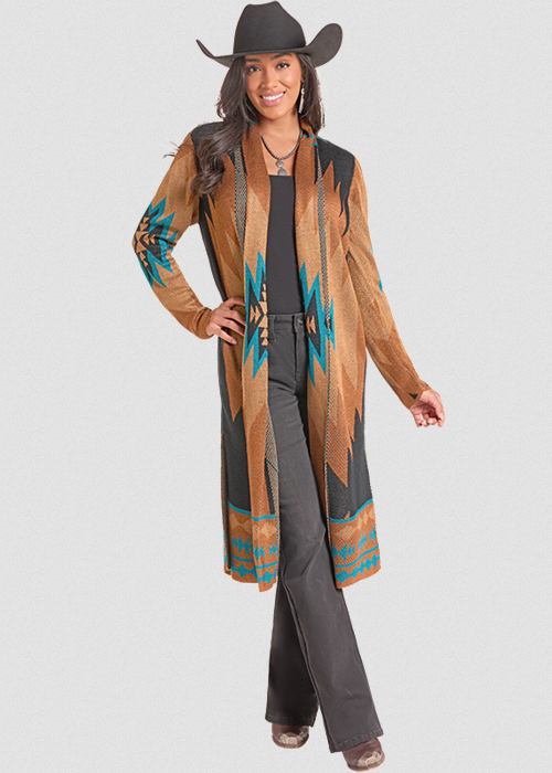 Aztec Knit Duster
