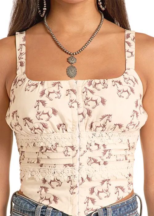 Horse Print Tank Top