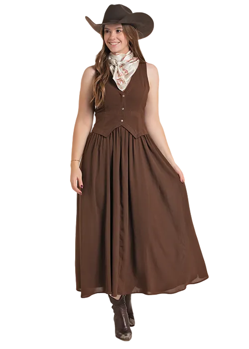 Brown Vest Dress