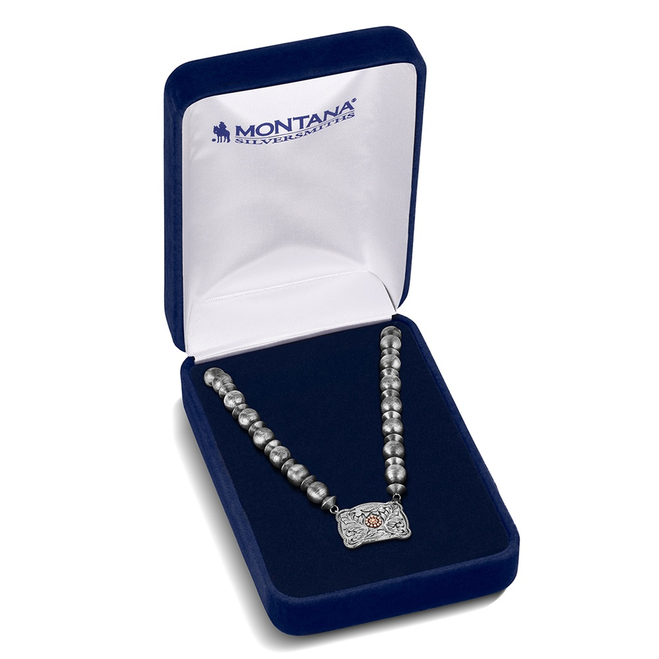 Cowgirl Pearls Buckle Necklace