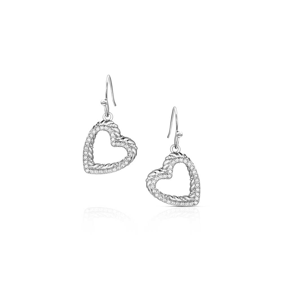 Roped In Love Heart Earrings