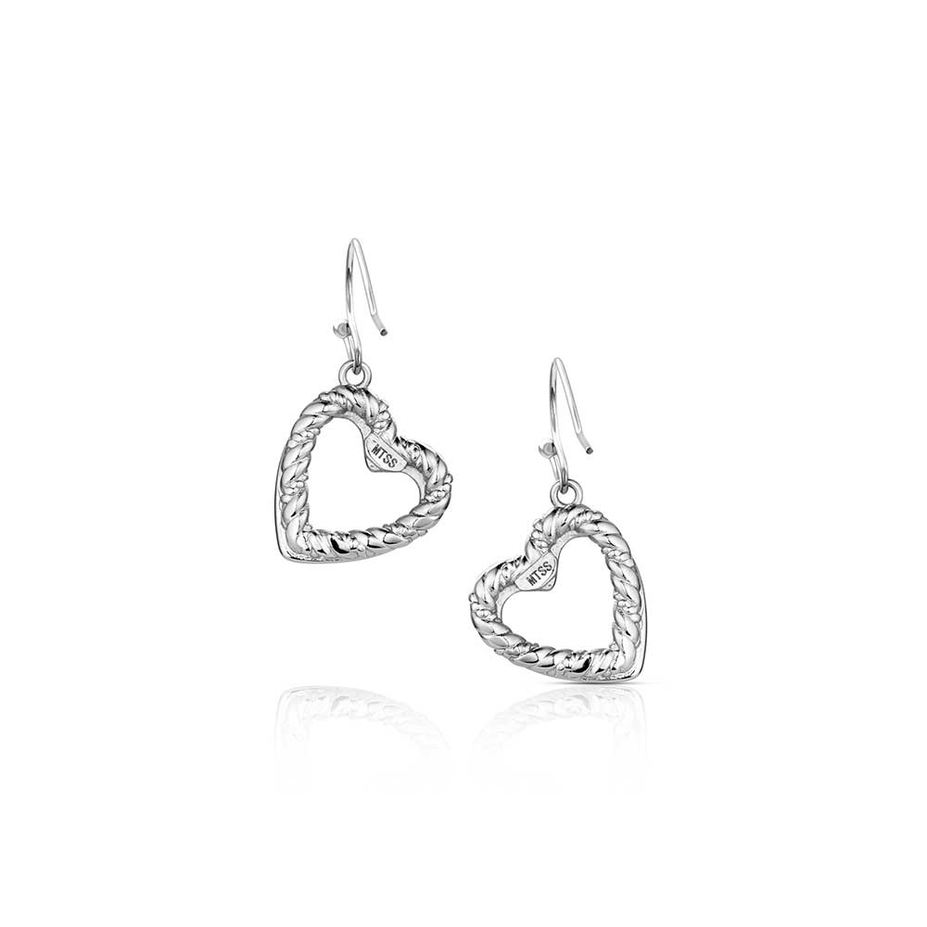 Roped In Love Heart Earrings