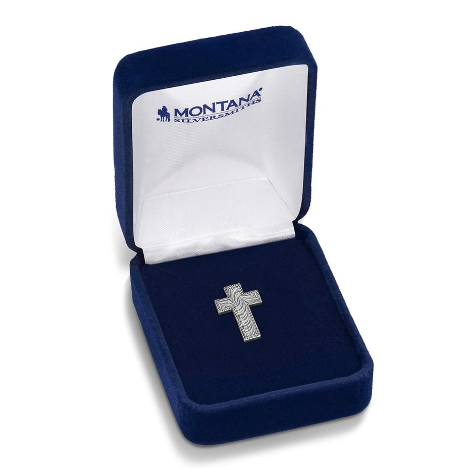 Light Engraved Cross Pin