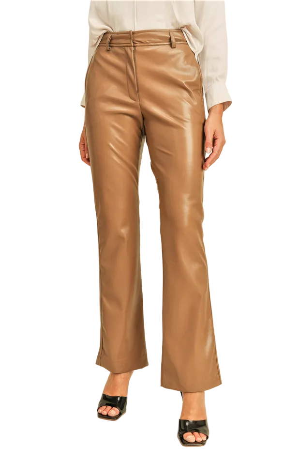 Faux Leather Trouser