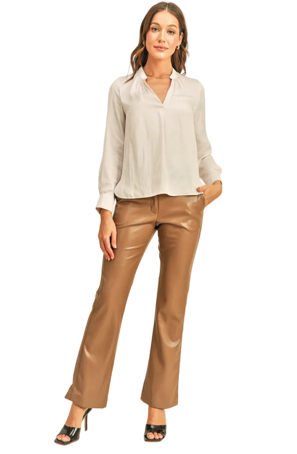 Faux Leather Trouser