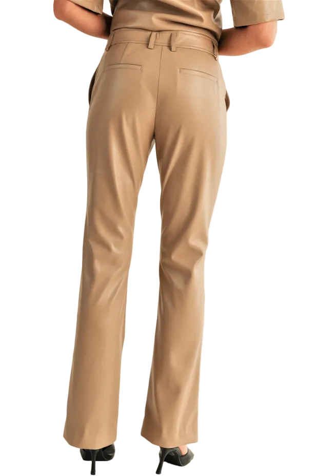 Faux Leather Trouser