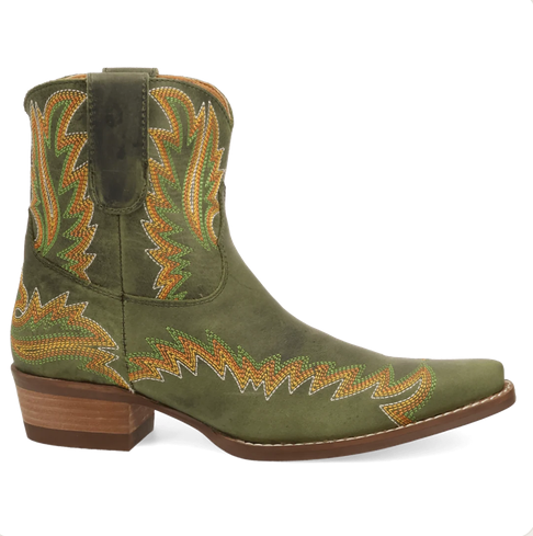 Laurel Leather Bootie - Olive