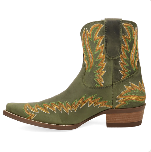 Laurel Leather Bootie - Olive