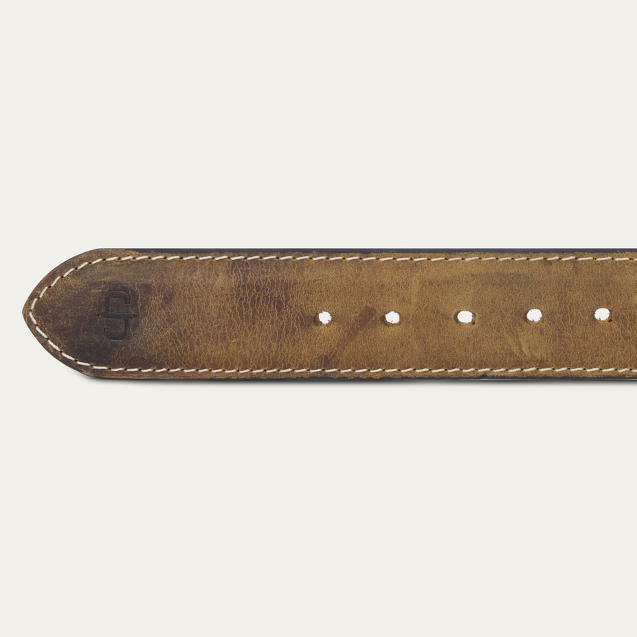 Contrast Stitch Western Tab Belt