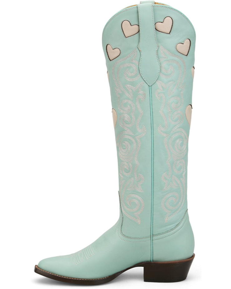 Women's Heart Inlay Tall Western Boot