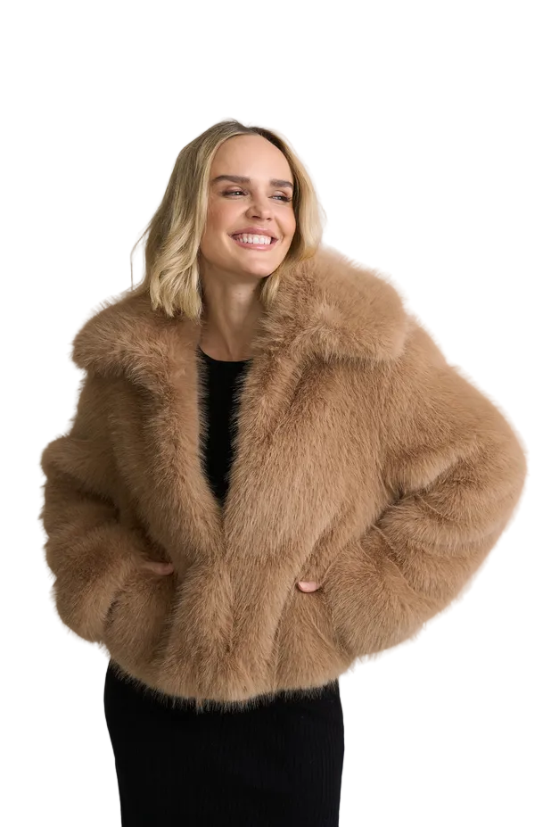 Sienna Oversized Faux-Fur Jacket